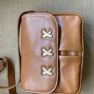 Ladies chestnut leather, Paloma Picasso shoulder bag